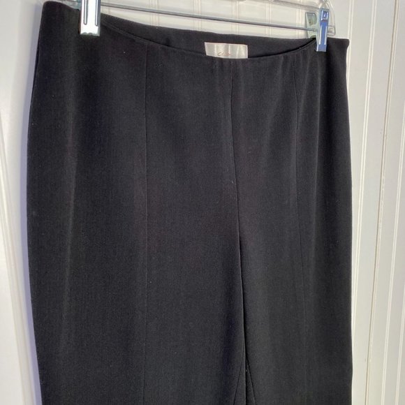 CASLON Black Flat Front High Rise Wide Leg Pants 6 - Picture 4 of 16
